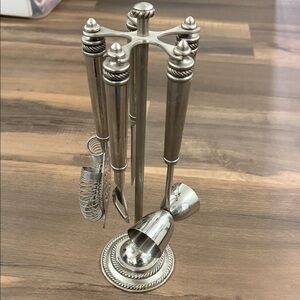 Pottery Barn Thurston Silver Bar Tool Set